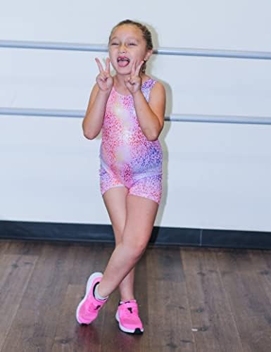 rainbowsnow paket Hotpink jednorog gimnastika triko za djevojčice malu djecu Pink Cheetah Gym Biketard veličina 4t 5t