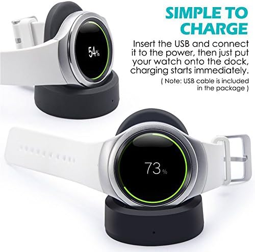 Postolje za bežično punjenje kompatibilno sa zupčanikom S3, postoljem za punjenje punjača za Sam Sung Gear S3 Classic/Frontier Smartwatch