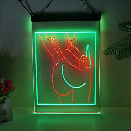 DVTEL Žene Gole Ass Neon Poznat LED modeliranje svjetlo svjetlosnih slova Naonboard Akrilni panel Neon Dekorativna svjetlost, 30x40cm Hotel Restoran Bar Kafića