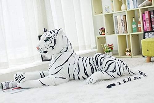 LifeLike Tiger Leopard plišane igračke meke grle životinje Simulacija Bijela tigra Jaguar Doll Kids Kids Birthday Pokloni 40cm D.