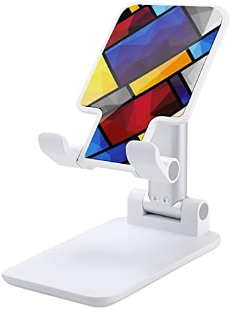 Geometrijski uzorak u Mondrian Style Cell Stolk Podesivi sklopivi tablet stolni nosač telefona