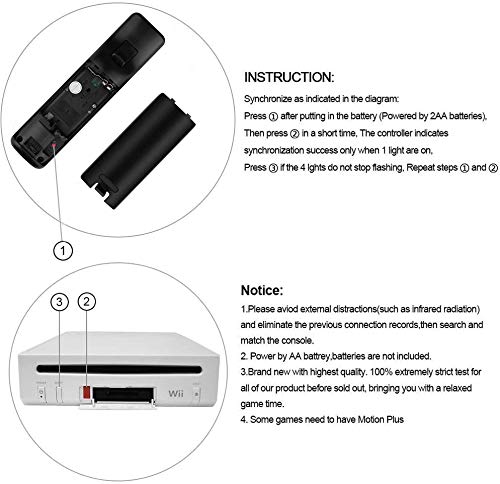 Zotain 2 Packs Wii Remote Controller kompatibilan sa Nintendo Wii & Wii u, sa silikonskim futrolom i remen zglobom