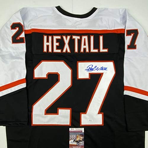 AUTOGREMENO / POTPISA RON Hextall Philadelphia Black Hokej dres JSA COA
