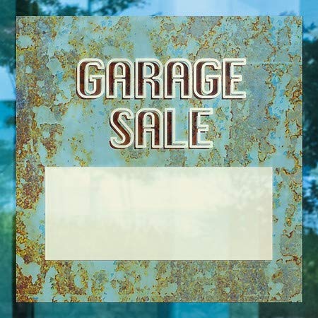 CGsignLab | Garaža Prodaja - prozor za stare od plave boje Cling | 5 X5