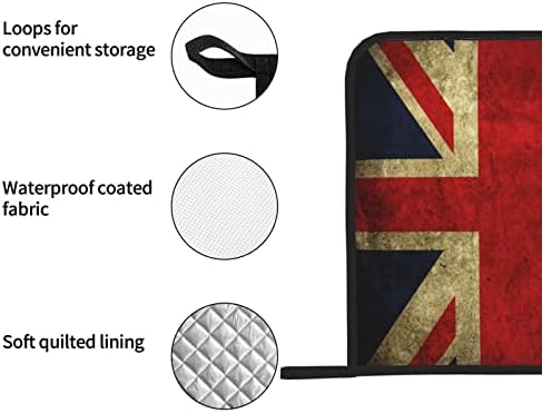 Britanska zastava Držač pećnica Jastučići za pećnicu: Pothodni nosač toplotne otporne na toplinu od 2 za kuhanje