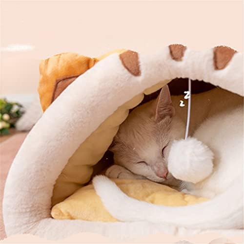 SXNBH meke mačke prostirka za spavanje torba za mačke kuća pletena korpa za pseće krevete umirujući