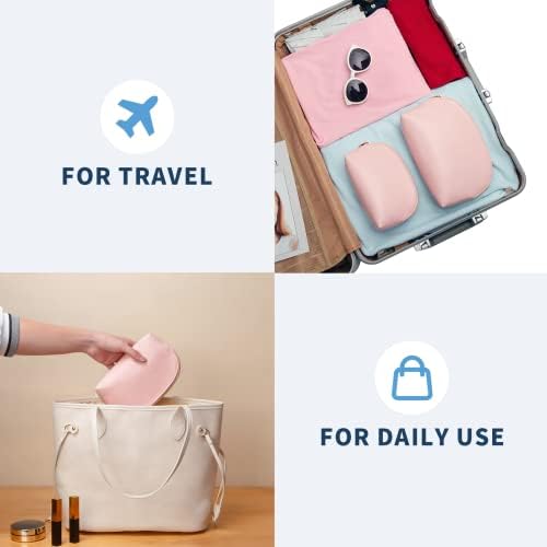 Vorspack torba za šminkanje mala putna kozmetička torba lagana PU kožna kozmetička torbica za žene - Pink