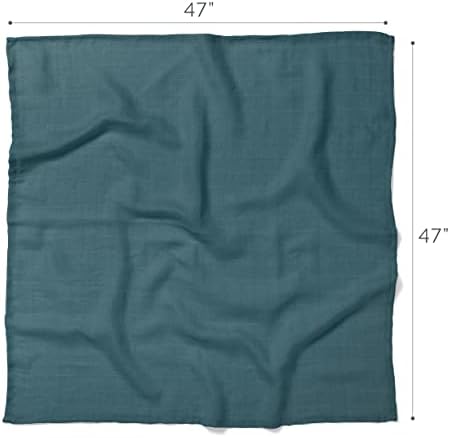 Natemia muslin swaddle pokrivač - 2 sloja velika 47 x 47 lagana i prozračna bambusova baby swaddle wrap