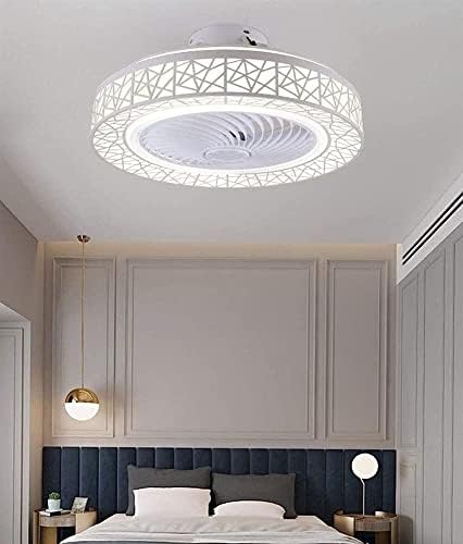 CUTYZ stropni ventilator sa lampicama, LED miran ventilator stropa sa rasvjetom i daljinskim upravljačem Nevidljivi