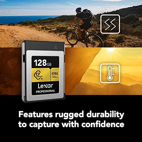 Lexar Professional 128GB CFexpress tip B memorijska kartica Zlatna serija, do 1750mb/s čitanje, Raw