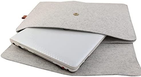 Mysa Whildhish Sive Felt i Brown Vegan / PU kožna vitka vintage poklopac laptopa Torbe za rukave za uredski rad odgovaraju do 15 laptop tableta i kompatibilni sa MacBook-om za muškarce
