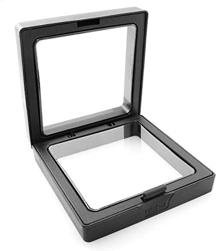 Lind Kuhinja 2set Prozirni PE Filmski okvir za prikaz, 3D držač za tablice zaslona, ​​kauč za prikaz kovanica, 3D plutajući nakit okvir za izazov, crni