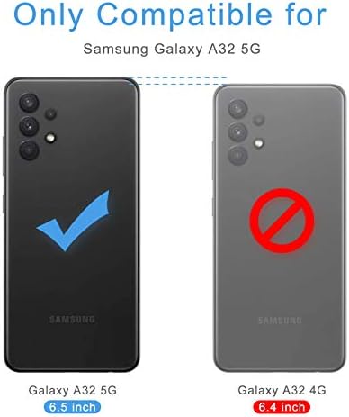HAII Flip Case za Galaxy A32 5G [nije za Galaxy A32 4G], Flip Fold kožna torbica za novčanik sa utorom za kreditnu karticu i zaštitnim poklopcem za magnetno zatvaranje Postolja za Samsung Galaxy A32 5G