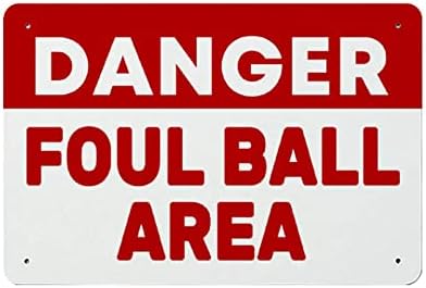 Opasnost Foul Lopta područje 6x8 inča metalni znak/bejzbol teren sportski Bar Man pećina dekor Little League
