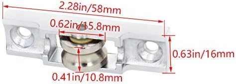 Bettomshin 15,8 mm DIA od nehrđajućeg čelika elektroplata za jedno kotač Klizni promet za klizanje Silver