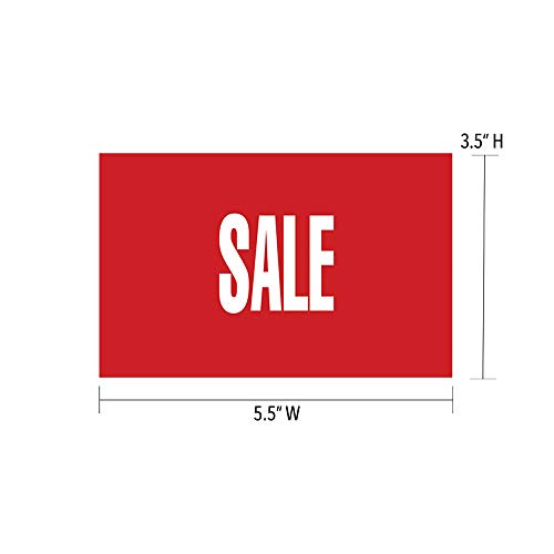 Nahanco CD35S4 Maloprodajna lična karta za prikaze, Prodaja, 3 ½ H x 5 ½ W, crvena s bijelim