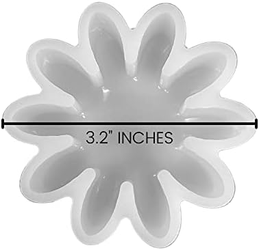 Cvjetni silikonski kalup | 3,2 širine x 3,2 dugim x 0,8 veličine duboke ventilacije | cvijet silikonski kalup