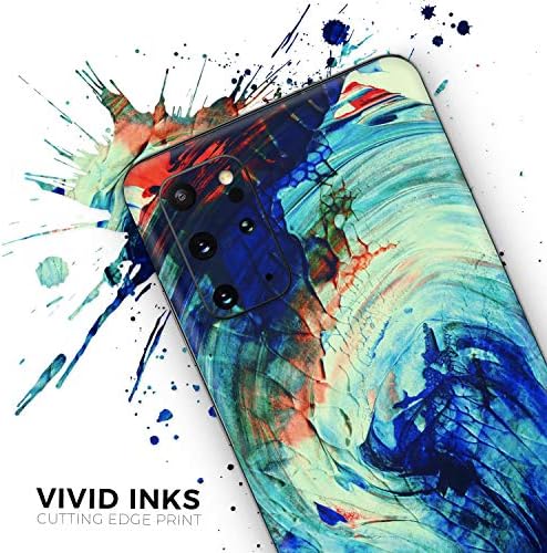 Dizajn Skinz Tekući apstraktni boja Remix V93 Zaštitni vinilni vinilni naljepnica Kože kože Kompatibilan je sa Samsung Galaxy S20