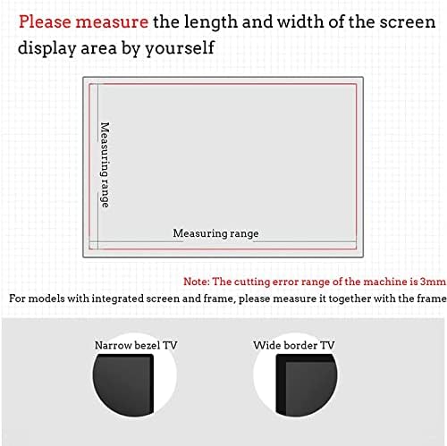 WSAH zaštitni ekran za zaštitu od sjaja za 32-75 inčni TV - Scratch Resimran - Film za filtriranje protiv plavog svjetla - Zaštitite oči, pomozite da bolje spavate, 52in