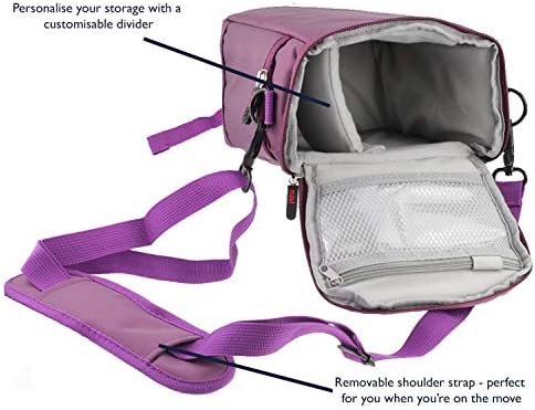 Navitech Purple DSLR SLR fotoaparat za nošenje i putna torba kompatibilna sa Nikon D810