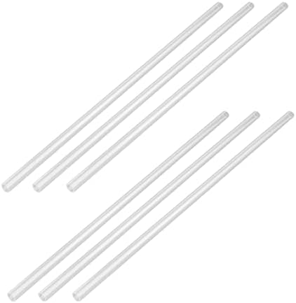 Oedema 6kom jasne krute cijevi od plastike epruvete Okrugla cijev 0.31×0.24×11.8