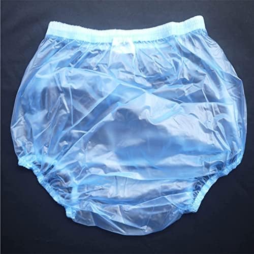 3 pakovanje plastičnih odraslih inkontinencija hlača / prozirne plave pelene za odrasle / pelene za prekraju za višekratnu upotrebu pelene / pelene, plavi, 3xl
