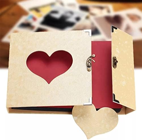 N / A 10 inča umetnite samoljepljive crne stranice Flyer Out Out Love Heart Memory Book Photo Vintage DIY Scrapbook
