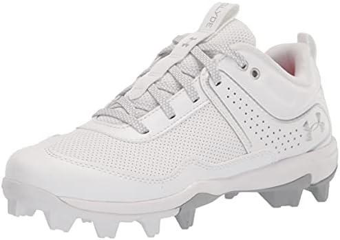 Pod oklopom Djevojke GLLYDE RM Jr. Softball cipela, bijela (100 bijela, 3.5 Big Kid