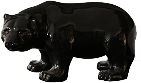 Evideco francuska kuća roba stojeća medvjeda statuta figurica skulptura sjajna crna