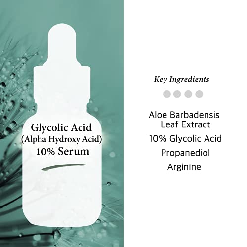 Glikolna kiselina 10% AHA Peel Serum za lice-piling lica za ožiljke od akni - alfa hidroksi kiselina