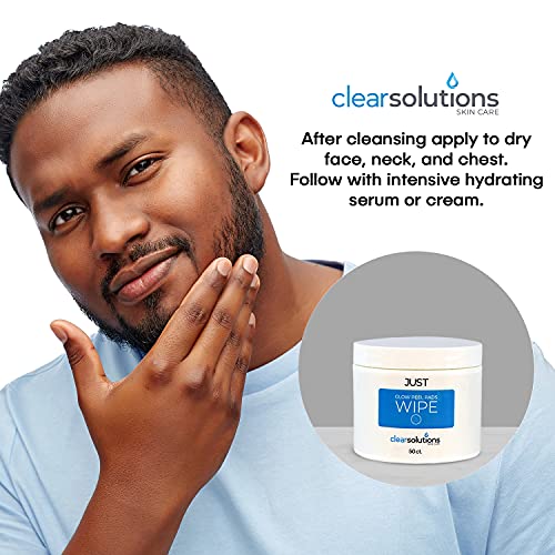 Clear Solutions Skin Care Just Wipe, Glow Peel Pad za korekciju starenja, smanjite izgled finih linija, bora, fleka i ožiljaka