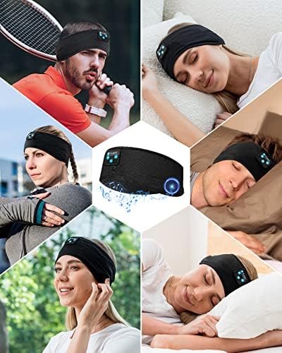 Perytong sleep slušalice Bluetooth traka za glavu bežične sportske slušalice traka za glavu, dugo vrijeme reprodukcije lagane slušalice Hi-Fi Stereo ergonomske asmr slušalice za spavanje Cool Gadget poklon za muškarce žene Crne