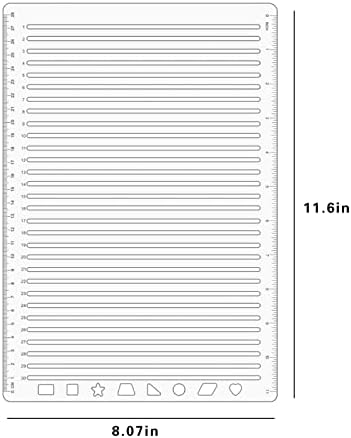 Pravolinijski šablon šablon za crtanje linija za crtanje šablona vodič za mjerenje Stencil papirne skale za papirna pomagala