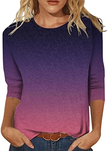 Ženske osnovne vrhove tiskane majice TOP Ležerne prilike pune boje rebrasta pogradina kratka majica vrhunske duge vježbe
