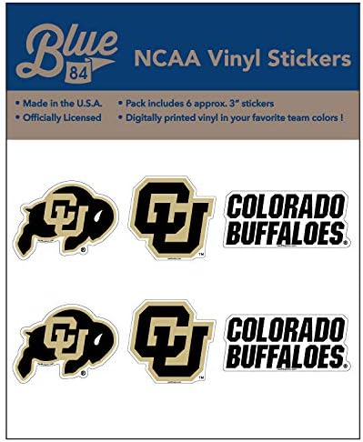 NCAA Colorado Buffaloes 3 Vinilna naljepnica 6-Pack, Colorado Buffaloes crna, jedna veličina