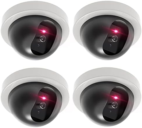 WALI DUMMMY lažna sigurnosna CCTV kupola kamera sa bljeskanjem crvene LED svjetla sa naljepnicama za sigurnost