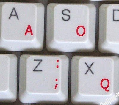 Online-Dobrodošli Dvorak pojednostavljene transparentne naljepnice sa crvenim slovima za laptop desktop računare Tastature