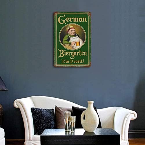 ZOMOY njemački Biergarten metalni Limeni znak Vintage metalni znak Retro Limeni znak & nbsp;zidni