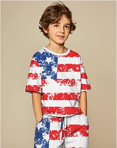 Little Hand Toddler Boys 4th of July T-Shirt američka zastava Tees Dan nezavisnosti majice