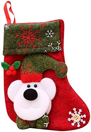 Božićne čarape Trpe božićne torbe za čarape i božićne čarape za zabavu ukras i božićni crtani crveni set Faux Božićni vijenac