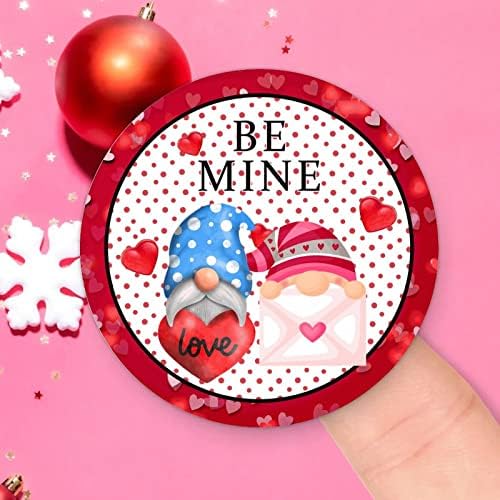 50 kom Romantic Valentines par Gnomies Pink Polka Dots 1.5 okrugli naljepnice naljepnice Valentines Gnome Decor Valentines Seals za koverte bočica Laptop Valentinovo dekoracije