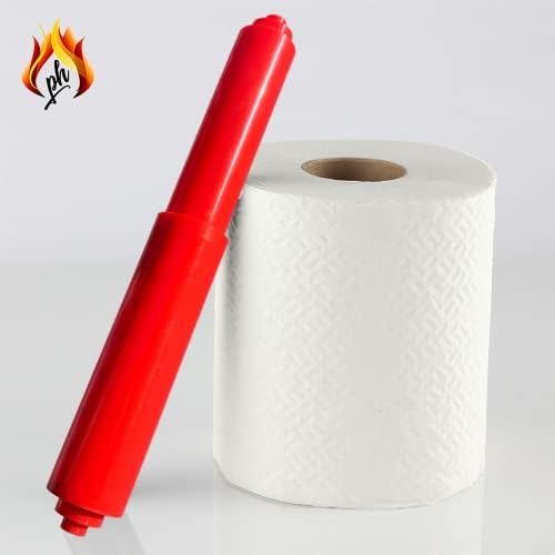 Crveni držač toaletnog papira opružna šipka / zamjena valjka za toaletni papir / Standard & amp; 7 inčni držač