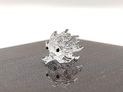 Sansukjai Rijetki ježev porcupin sićušni mikro kristalni figurini Ručno razvijeno čisto staklene