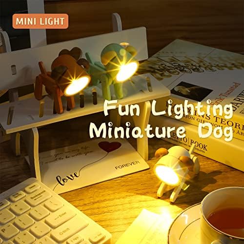 3 kom LED slatka noćna lampa mala LED stolna lampa Mini držač telefona za štene podesivo noćno svjetlo