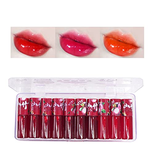 za sjaj za usne Set od 10 glazura za usne Fruit Lip Glaze Creative za svakodnevnu upotrebu Velvet Liquid ruž