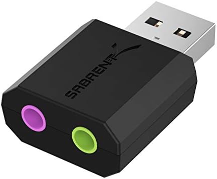 USB eksterni Stereo zvučni Adapter za Windows i Mac + SABRENT 4-Port USB 3.0 Data Hub
