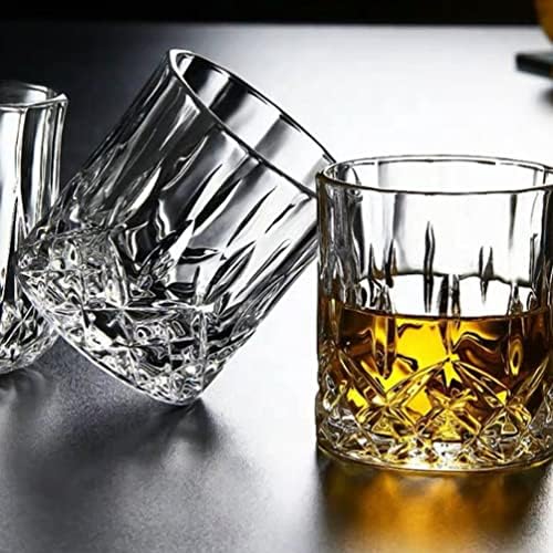 Hemoton Bar Whisky Cigar Glass Whisky naočare Set Shotch Glasses: 4pcs staromodne Whisky naočare koktel vino piće Glassware za Whisky kamenje poklon Bourbon Glass Tumbler kamenje naočare