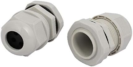 X-dree PG16 2,5 mm-3.6mm Raspon najlona 4 rupe Podesivi kablovi GLAND priključak Siva 5pcs (PG16 2,5mm-3.6mm
