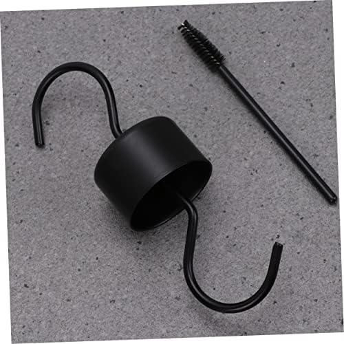 Hanabass 4pcs vanjske kuke za viseće vješalice za teške odjeće crne metalne vješalice metalne s kuke za kuke