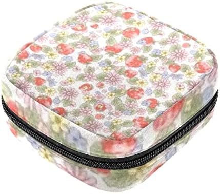ORYUEKAN torba za odlaganje higijenskih uložaka, prenosive torbe za menstrualne jastučiće za višekratnu upotrebu, torbica za odlaganje tampona za žene djevojke, Pastorable Daisy Flower Pink Heart Lovely